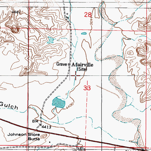 Topographic Map of Adairville, UT
