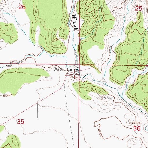 Topographic Map of Adams Wash, UT