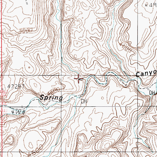 Topographic Map of Adobe Swale, UT