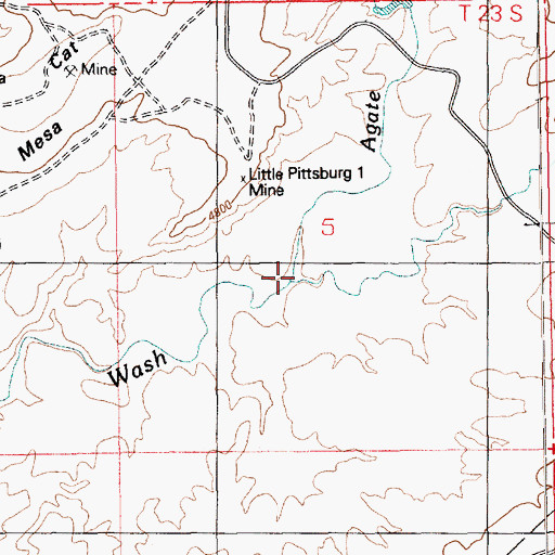 Topographic Map of Agate Wash, UT