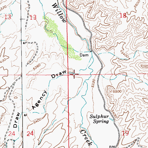 Topographic Map of Agency Draw, UT