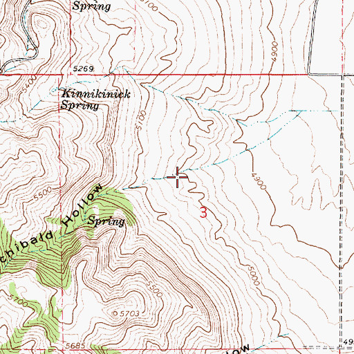 Topographic Map of Al Archibald Hollow, UT