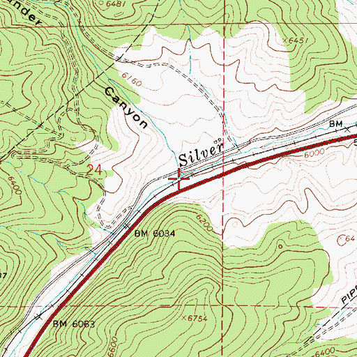 Topographic Map of Alexander Canyon, UT