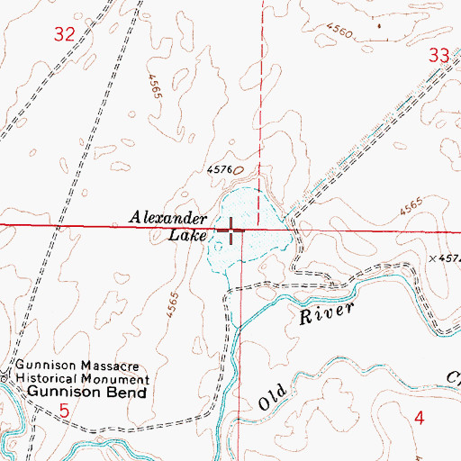 Topographic Map of Alexander Lake, UT