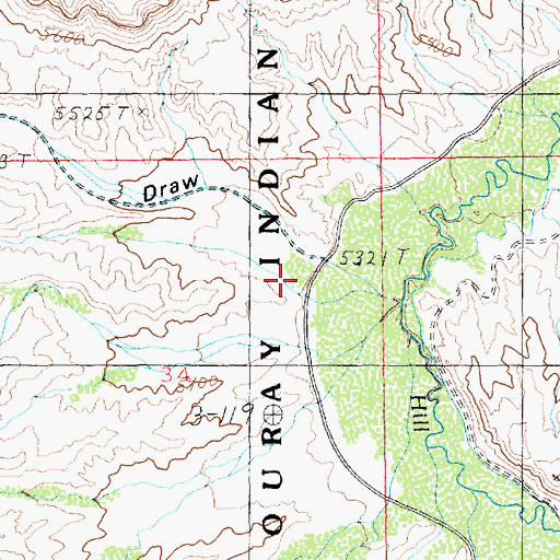 Topographic Map of Alger Draw, UT