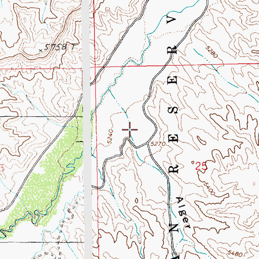 Topographic Map of Alger Draw, UT