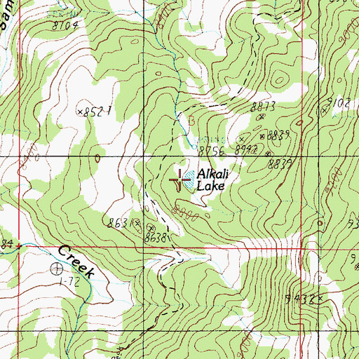 Topographic Map of Alkali Lake, UT