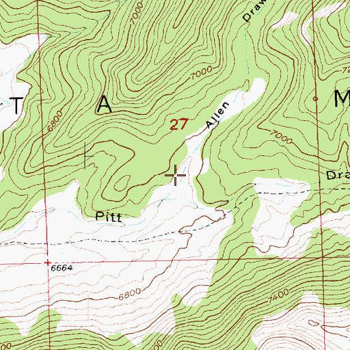 Topographic Map of Allen Draw, UT