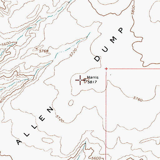 Topographic Map of Allen Dump, UT