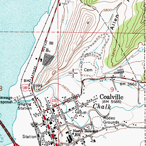 Topographic Map of Allen Hollow, UT