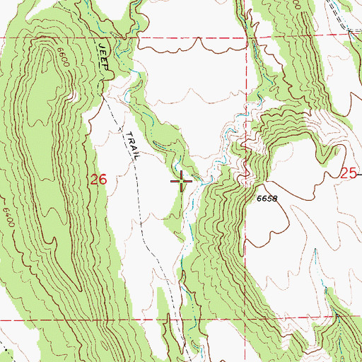 Topographic Map of Alrad Canyon, UT