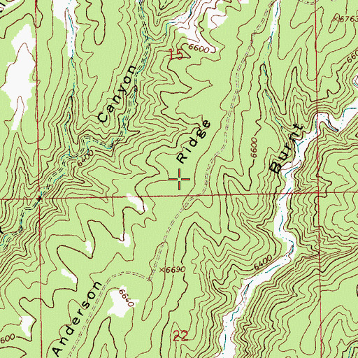 Topographic Map of Anderson Ridge, UT