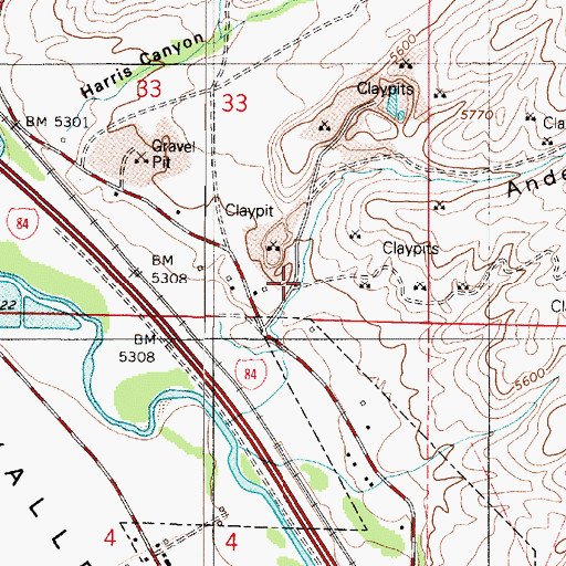 Topographic Map of Anderton Canyon, UT