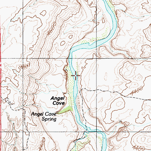 Topographic Map of Angel Cove, UT