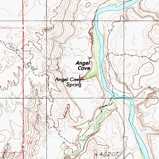 Topographic Map of Angel Cove Spring, UT
