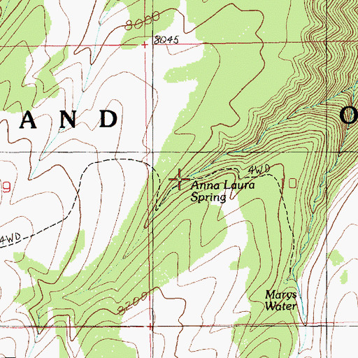 Topographic Map of Anna Laura Spring, UT