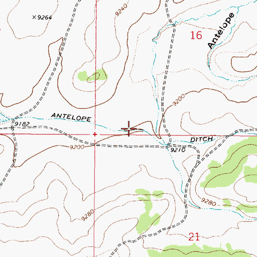 Topographic Map of Antelope Ditch, UT