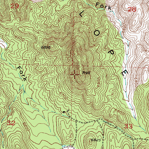 Topographic Map of Antelope Range, UT