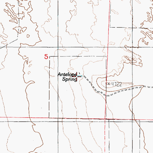 Topographic Map of Antelope Spring, UT