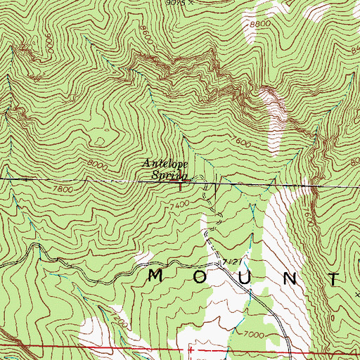 Topographic Map of Antelope Spring, UT