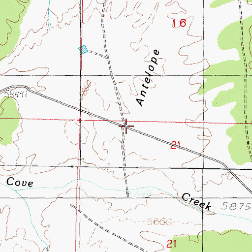 Topographic Map of Antelope Valley, UT