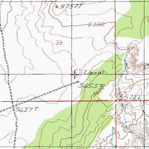 Topographic Map of Antelope Valley Corral, UT