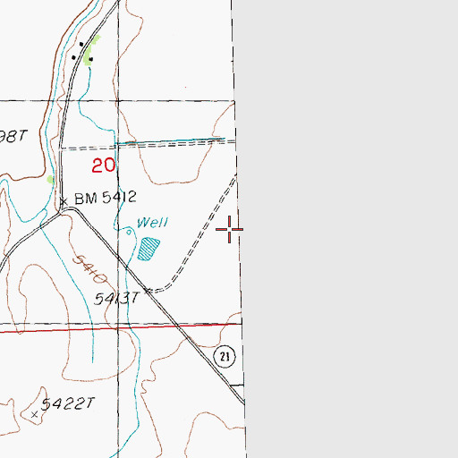 Topographic Map of Antelope Valley Wash, UT