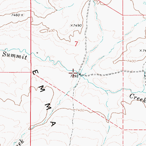 Topographic Map of Antone Creek, UT