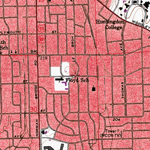 Topographic Map of Etz Ahayem Congregation, AL