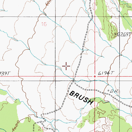 Topographic Map of Apple Brush Flat, UT
