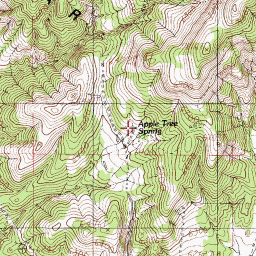 Topographic Map of Apple Tree Spring, UT