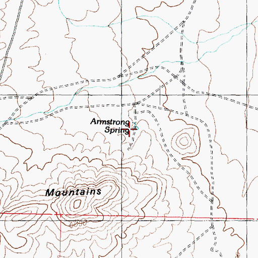 Topographic Map of Armstrong Spring, UT