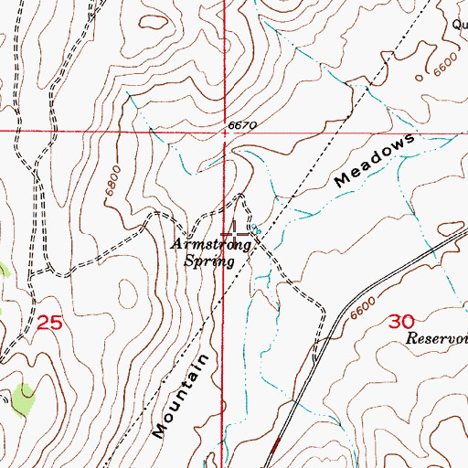 Topographic Map of Armstrong Spring, UT