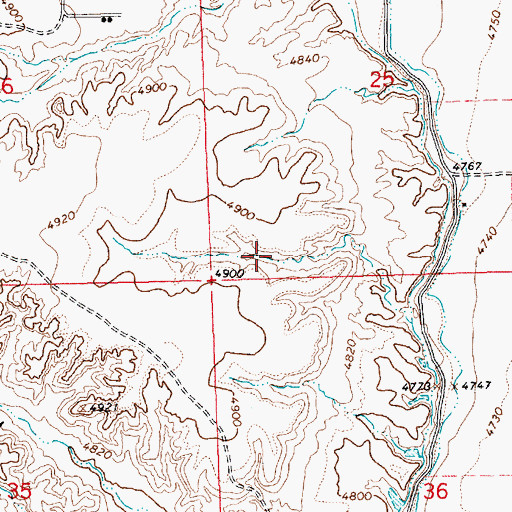 Topographic Map of Ashley Valley, UT