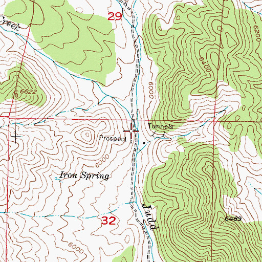 Topographic Map of Aspen Creek, UT