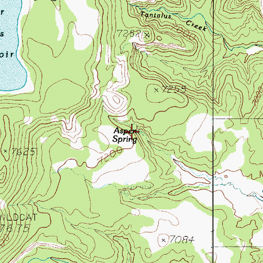 Topographic Map of Aspen Spring, UT