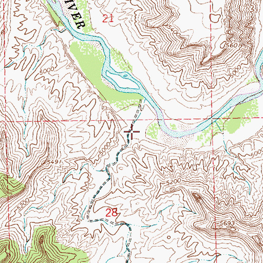 Topographic Map of Atchees Wash, UT