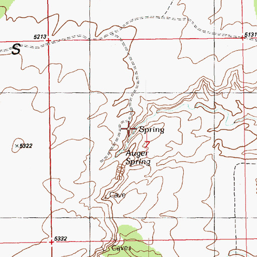 Topographic Map of Auger Spring, UT