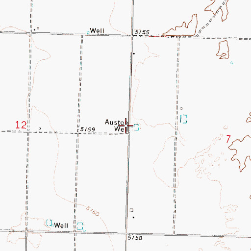 Topographic Map of Auston Well, UT