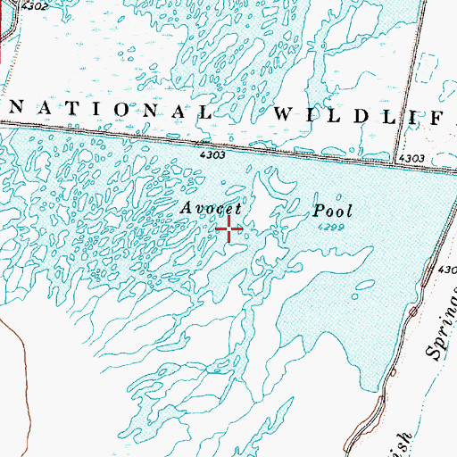 Topographic Map of Avocet Pool, UT