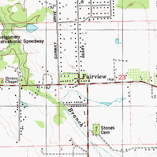 Topographic Map of Fairview, AL