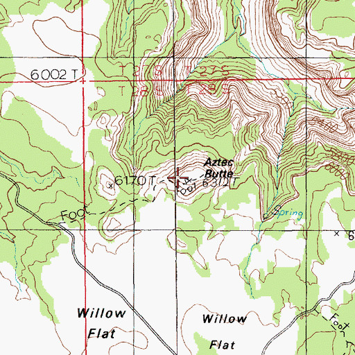 Topographic Map of Aztec Butte, UT
