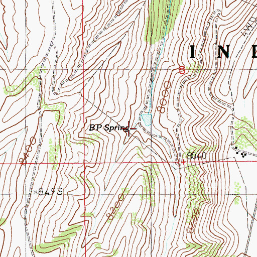Topographic Map of BP Spring, UT