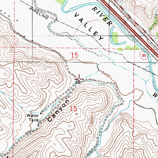 Topographic Map of Bachelor Canyon, UT