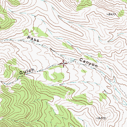 Topographic Map of Bagley Gulch, UT