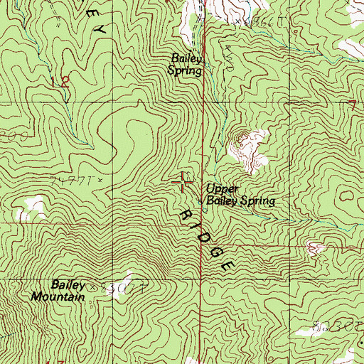 Topographic Map of Bailey Ridge, UT