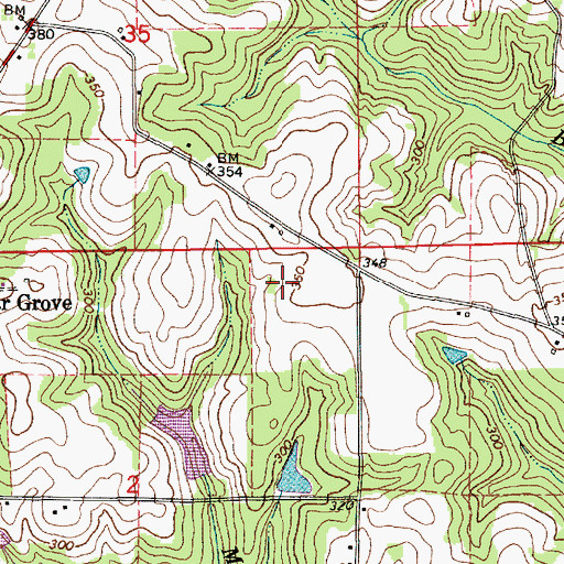 Topographic Map of Fairview West Shopping Center, AL