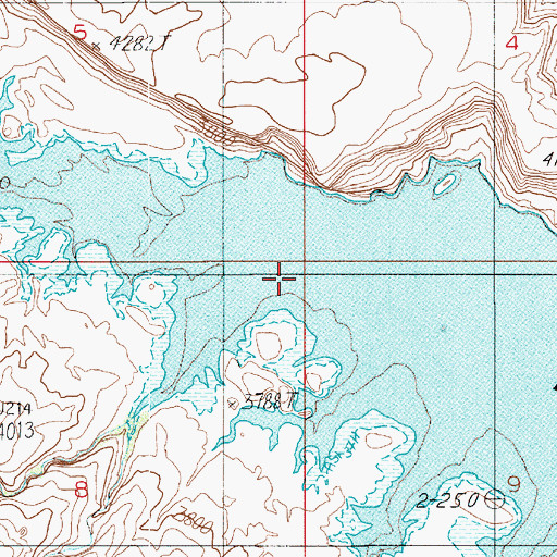 Topographic Map of Baker Ranch, UT