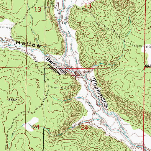 Topographic Map of Bald Knoll Hollow, UT