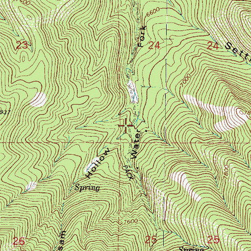 Topographic Map of Balsam Hollow, UT